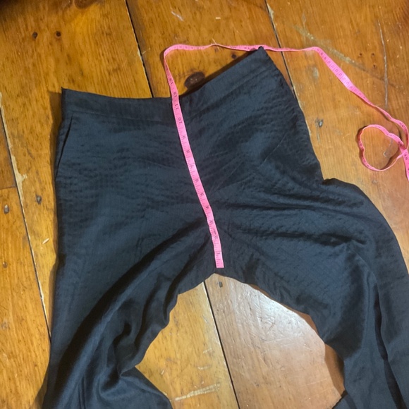 Akris Seersucker Pant Size 8 Black Pinstripe - Picture 11 of 13